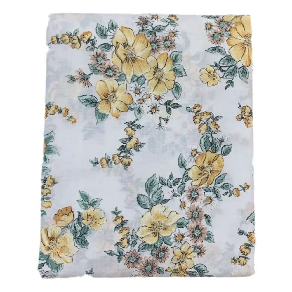 Monticello Cannon Floral Twin Flat Sheet Cottage Core Country Farmhouse Vintage